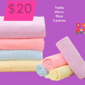 Set de Toalla de 3 pzs (se envia surtido)