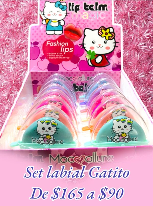 Set Labial Gatito (se envia surtido)