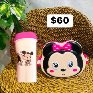 Lunch Box Mikey Y Minnie Con Vaso (se envia surtido)