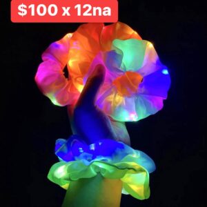 Docena de Scrunchies Con Luz Led (se envia surtido)