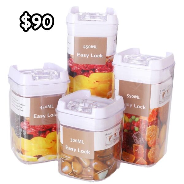 Especiero de Acrílico Cuadrado (set de 4 piezas) - Imagen 2