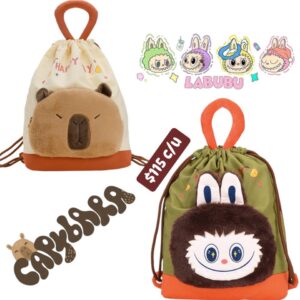 Mochila Morral Capibara y Labubu (se envia surtido)