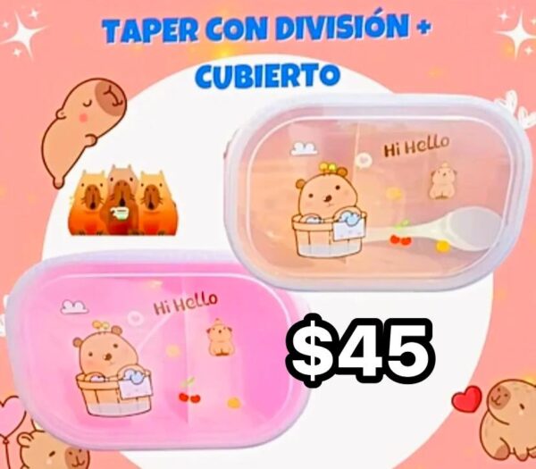 Lunch box Capibaras transparente (se envia surtido) - Imagen 5