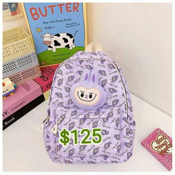 Mochila Escolar Con Peluche Labubu (Se Envio SURTIDO) - Imagen 5