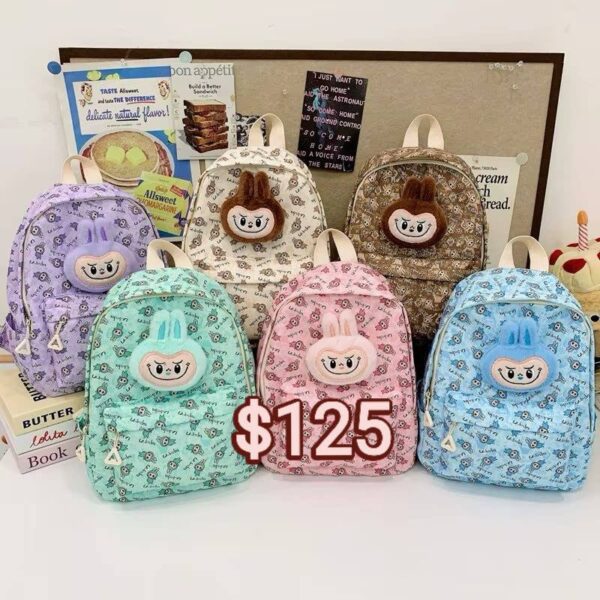 Mochila Escolar Con Peluche Labubu (Se Envio SURTIDO)