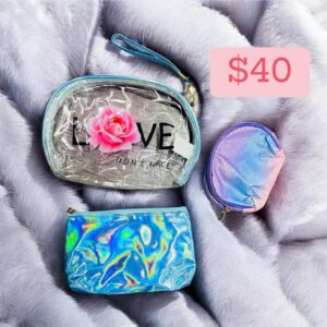 Cosmetiquera Love 3 piezas  (se envia surtido)