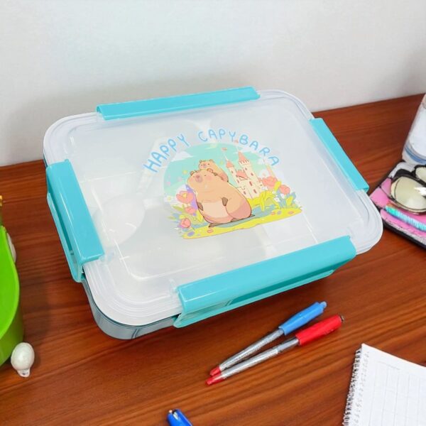 Lunch Box Happy Capibara Transparente (se envia surtido) - Imagen 4