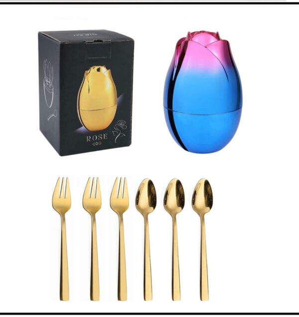 Cubiertos con Estuche de Rosa (se envia surtido) - Imagen 4