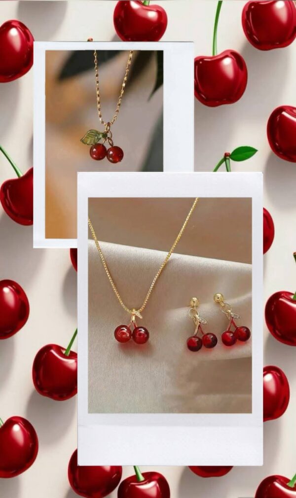 Juego de Collar Fresa & Cereza 🍒 (se envia surtido) - Imagen 2