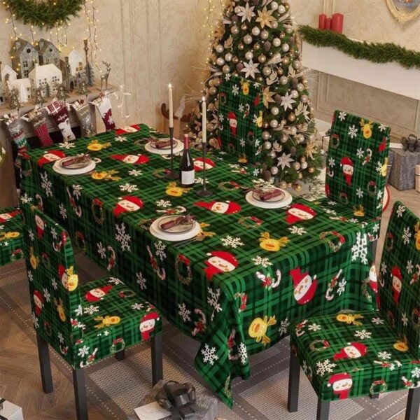 Juego de mantel y cubre silla Navideño (se envia surtido) - Imagen 5