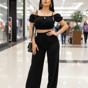 Conjunto 2 pz Pantalon y Top Liso (se envia surtido)