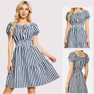 Vestido Rayas Liston en el Pecho (se envia surtido)